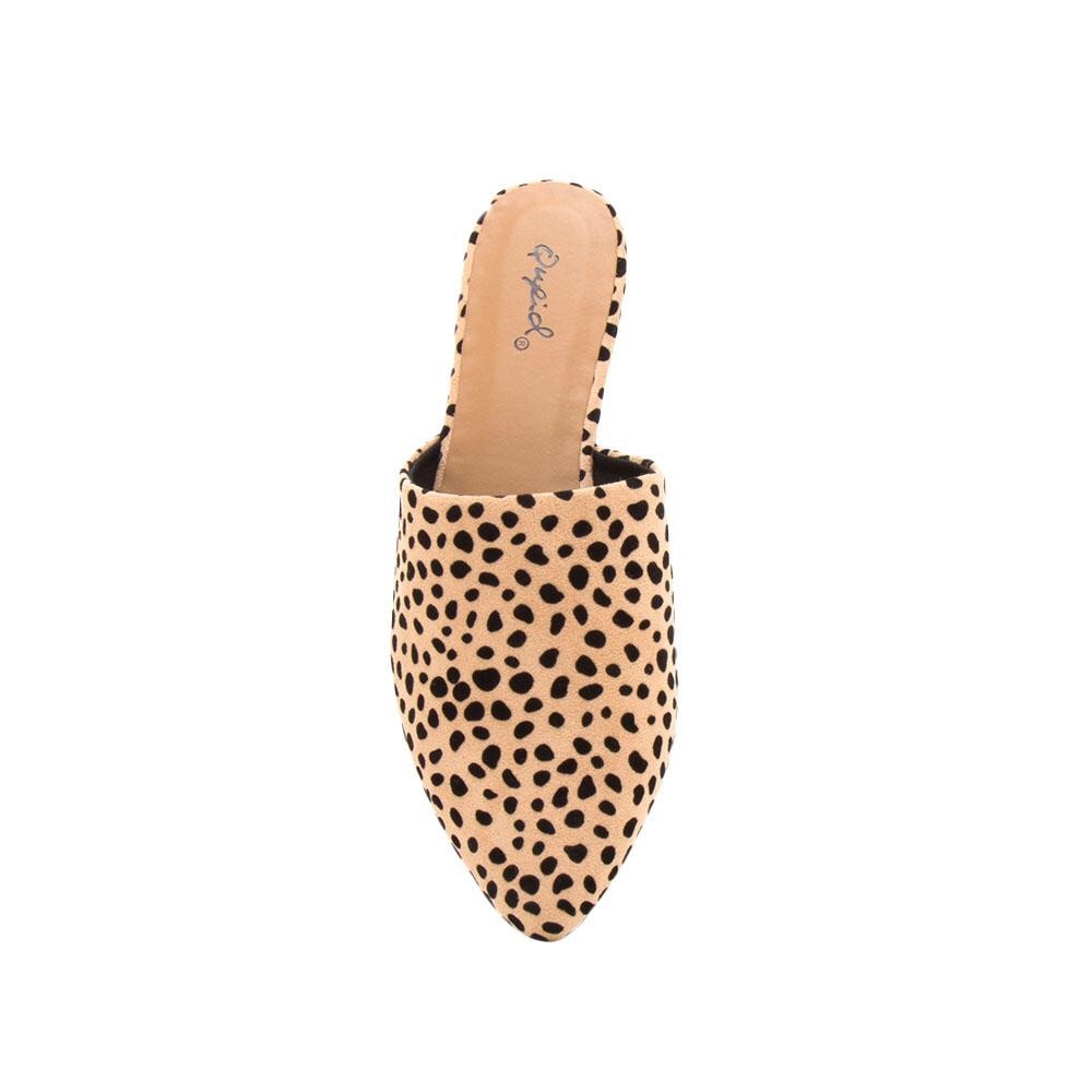 Leopard Print Mule Flats - Picture 2 of 6